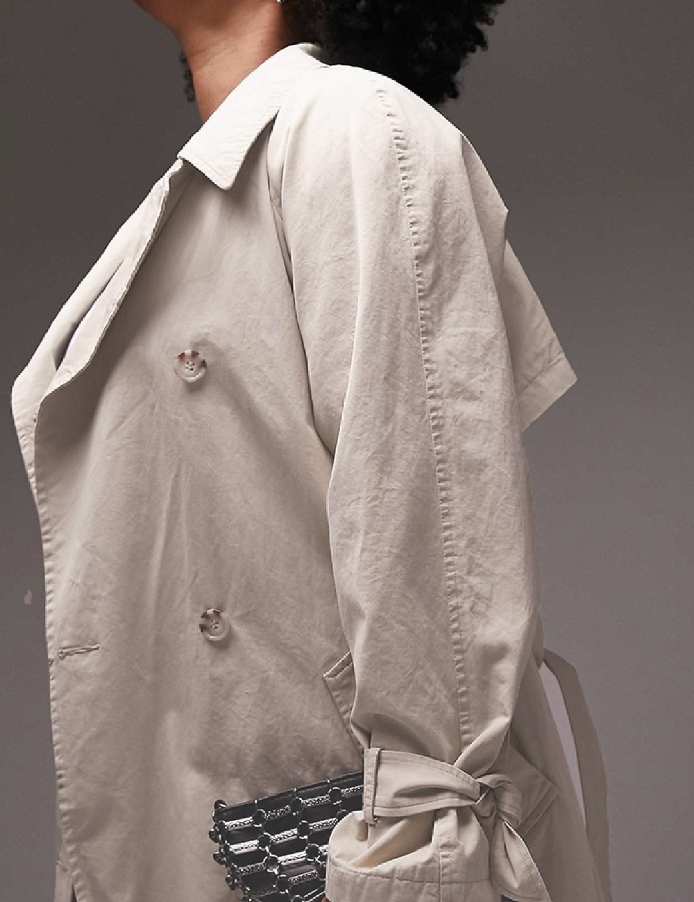 Trench Top Shop Plus Size, gri - 1 | YEO