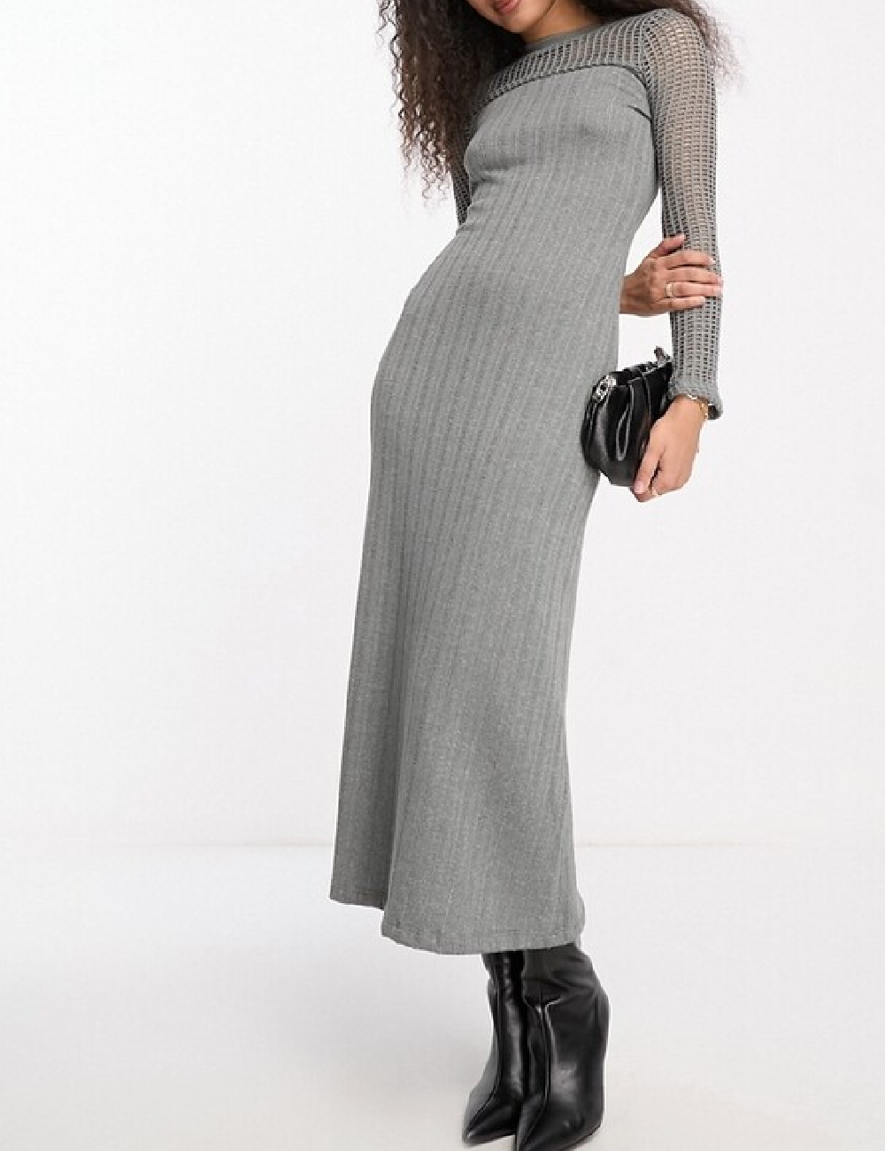 Rochie lunga ASOS, gri - 1 | YEO