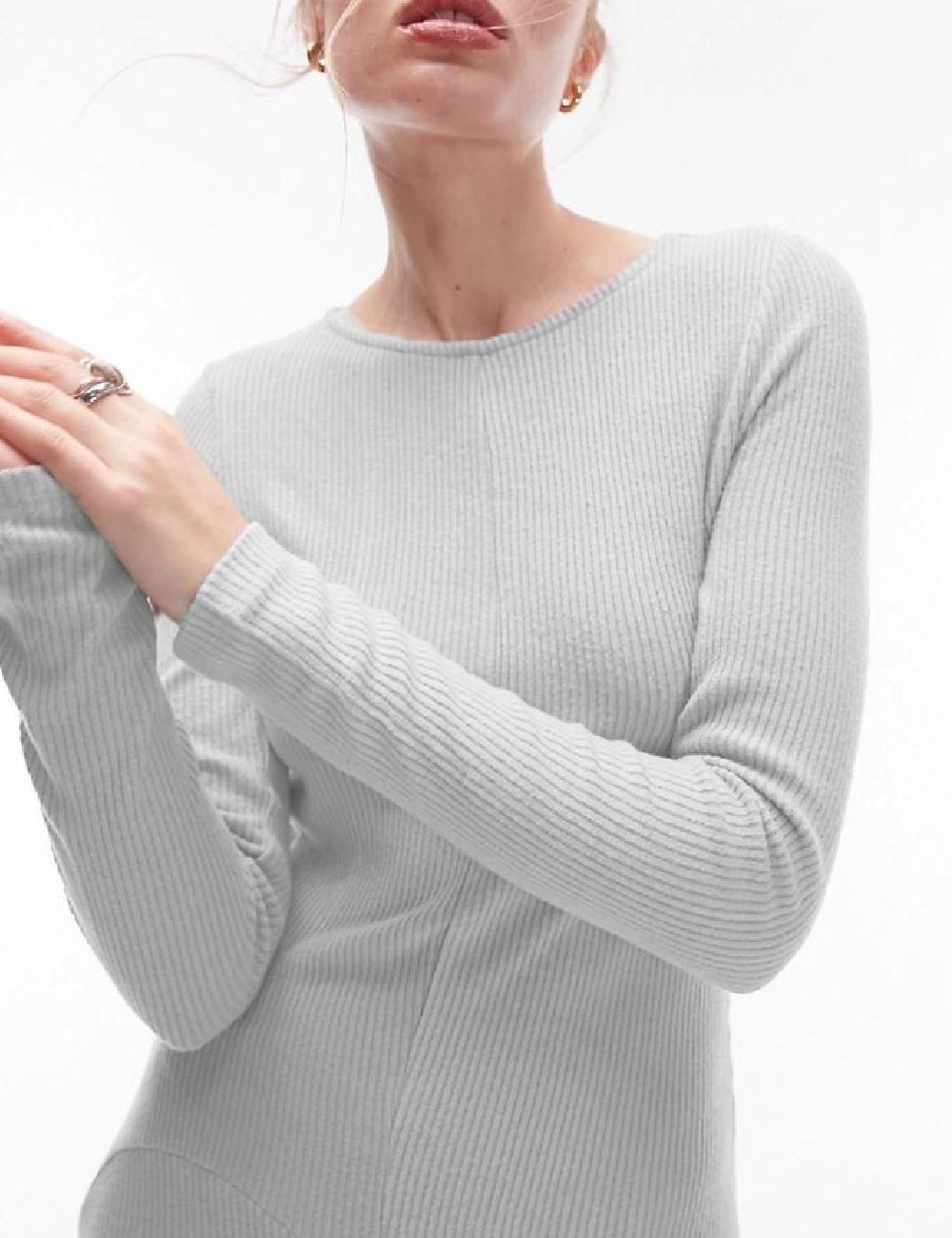 Rochie medie Top Shop, gri - 1 | YEO