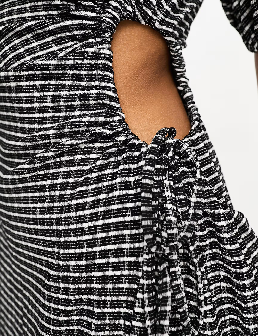 Rochie lunga ASOS, alb/negru - 1 | YEO
