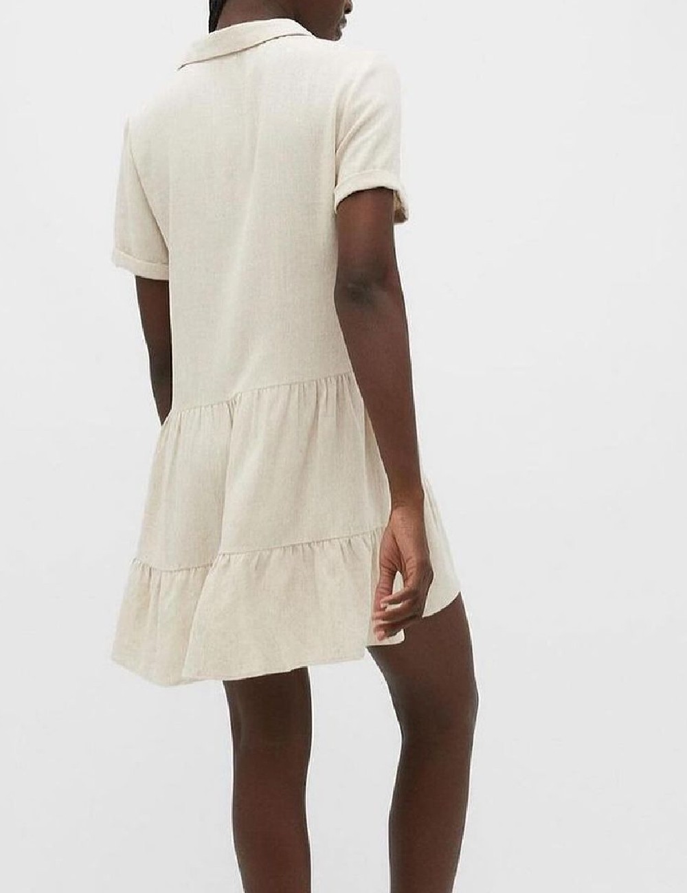 Rochie scurta Stradivarius, ecru - 1 | YEO