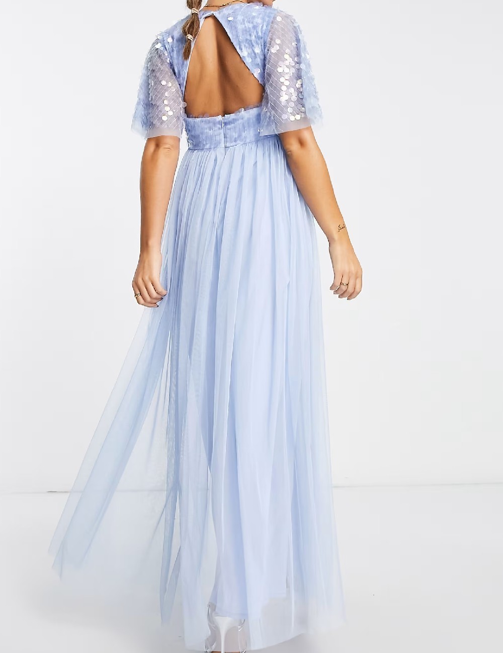 Rochie lunga Maya Deluxe, albastru - 1 | YEO