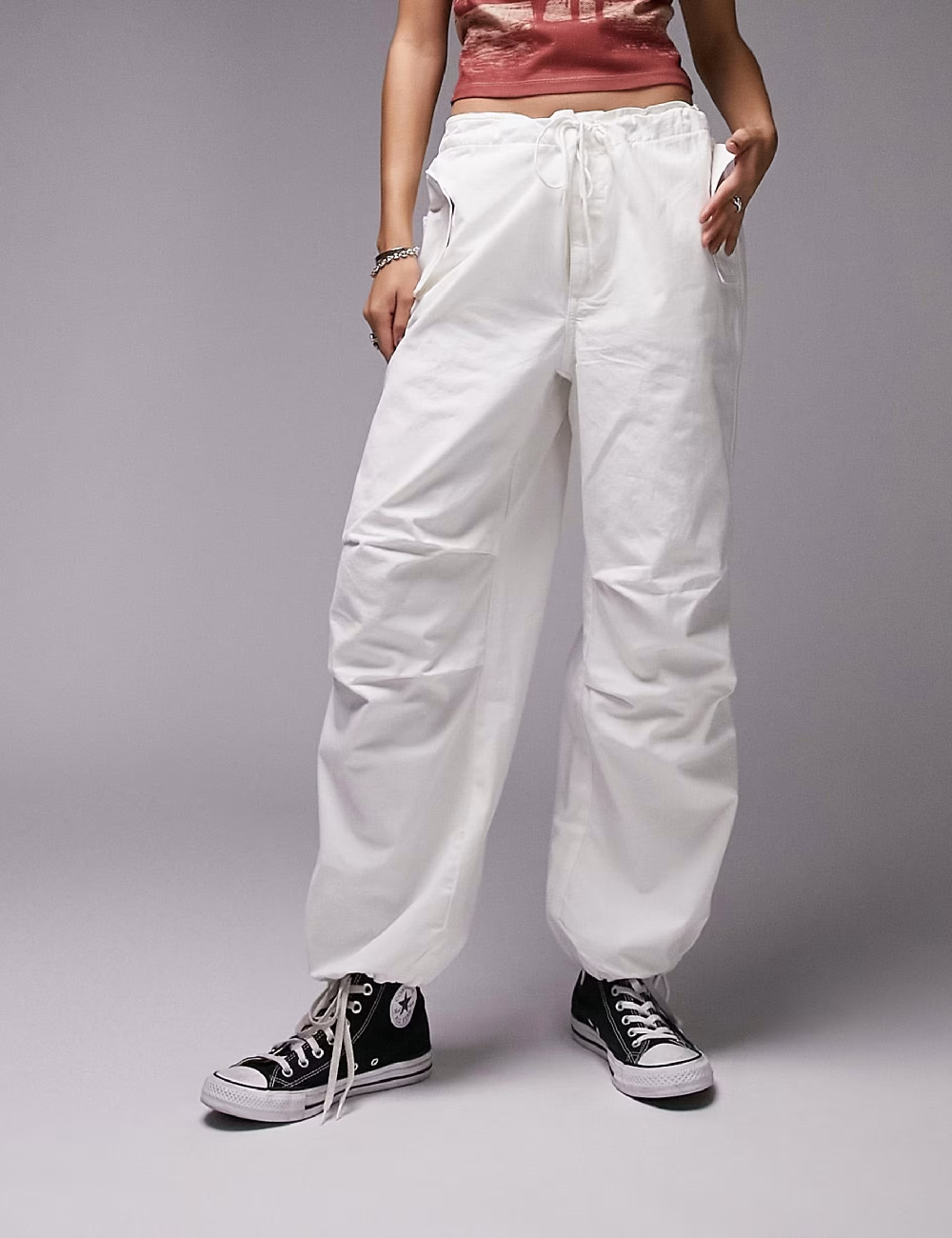 Pantaloni Top Shop, ecru