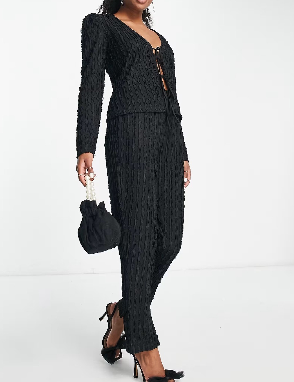 Pantaloni Lola May, negru - 1 | YEO