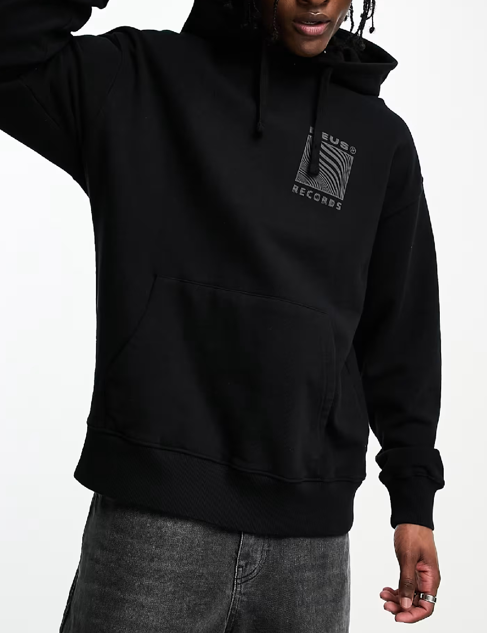 Hanorac Oversize Deus Ex Machina, negru