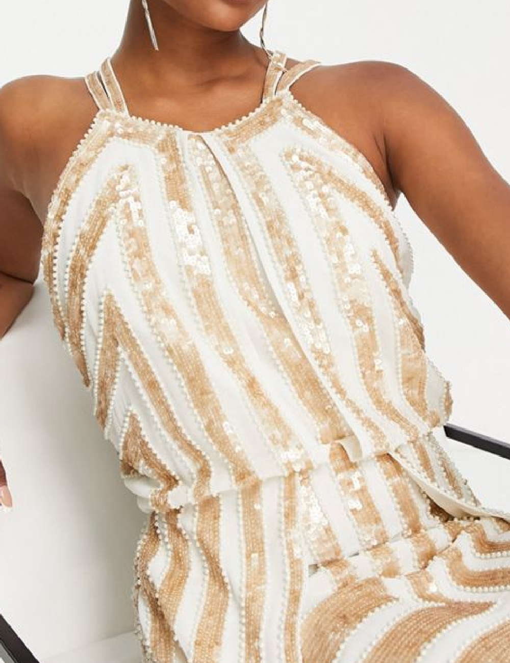 Rochie lunga ASOS, crem - 1 | YEO