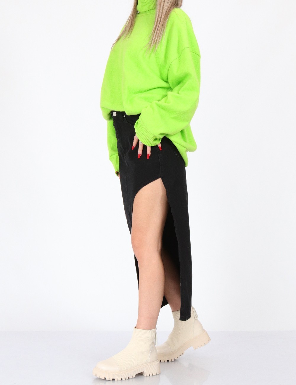 Fusta SHEIN, negru - 1 | YEO