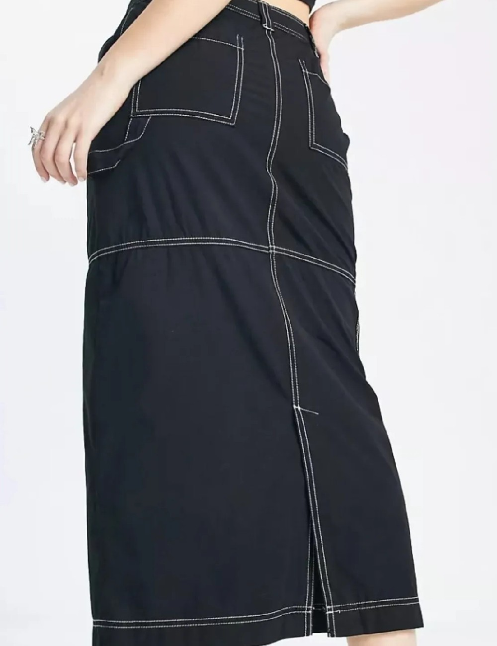 Fusta ASOS, negru - 1 | YEO