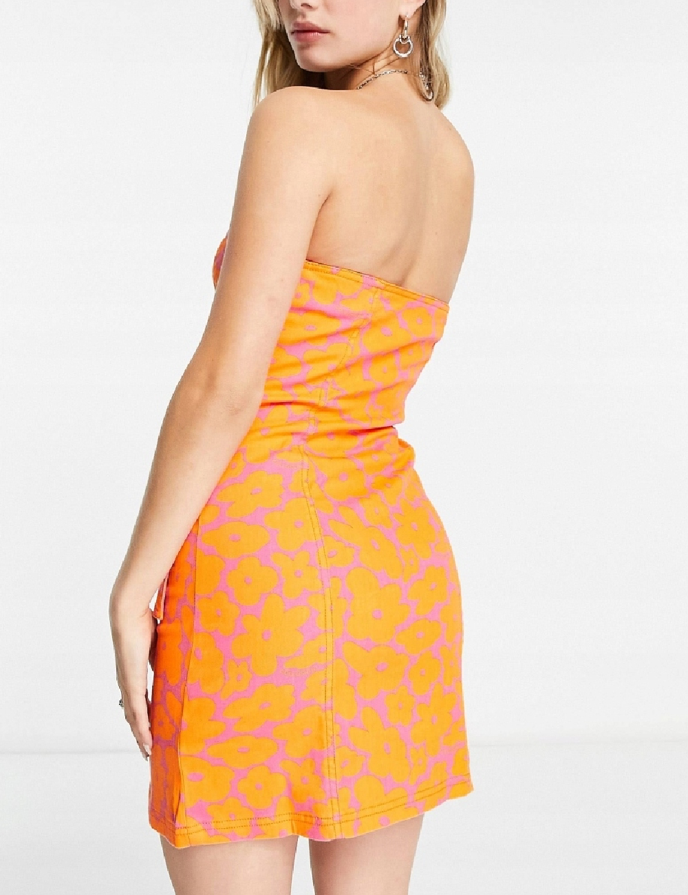 Rochie scurta COLLUSION, portocaliu - 1 | YEO