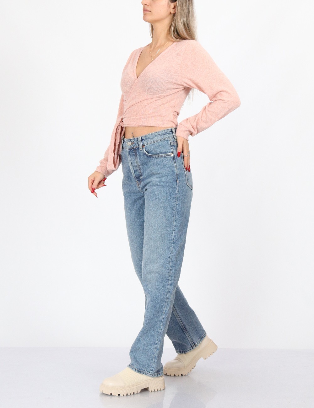 Blugi Top Shop, albastru - 1 | YEO