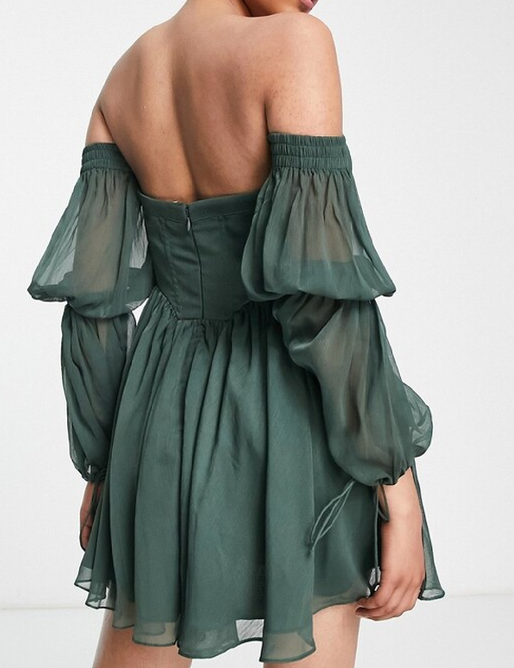 Rochie scurta ASOS, verde - 1 | YEO
