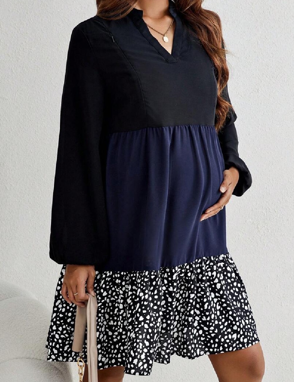 Rochie scurta SHEIN Maternity, negru - 1 | YEO