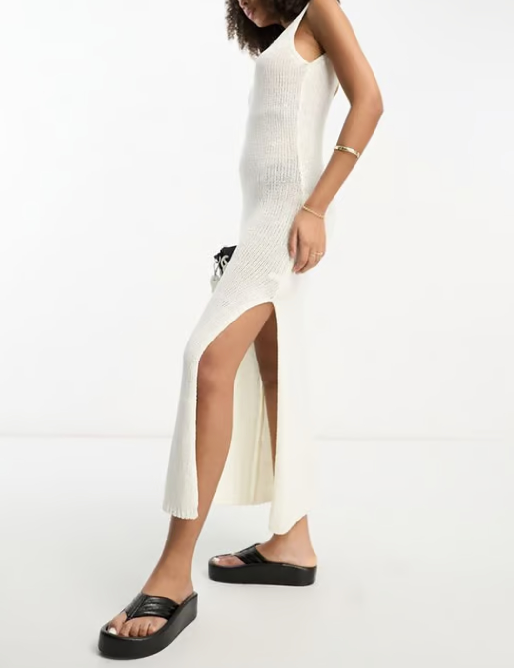 Rochie lunga ASOS, ecru - 1 | YEO