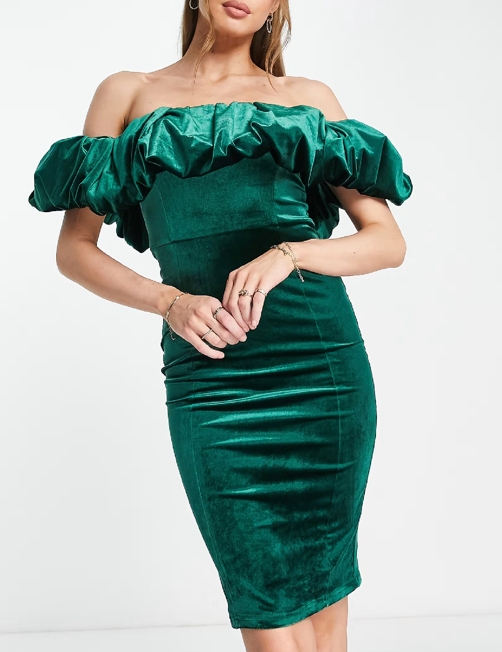 Rochie scurta Saint Genies, verde - 1 | YEO