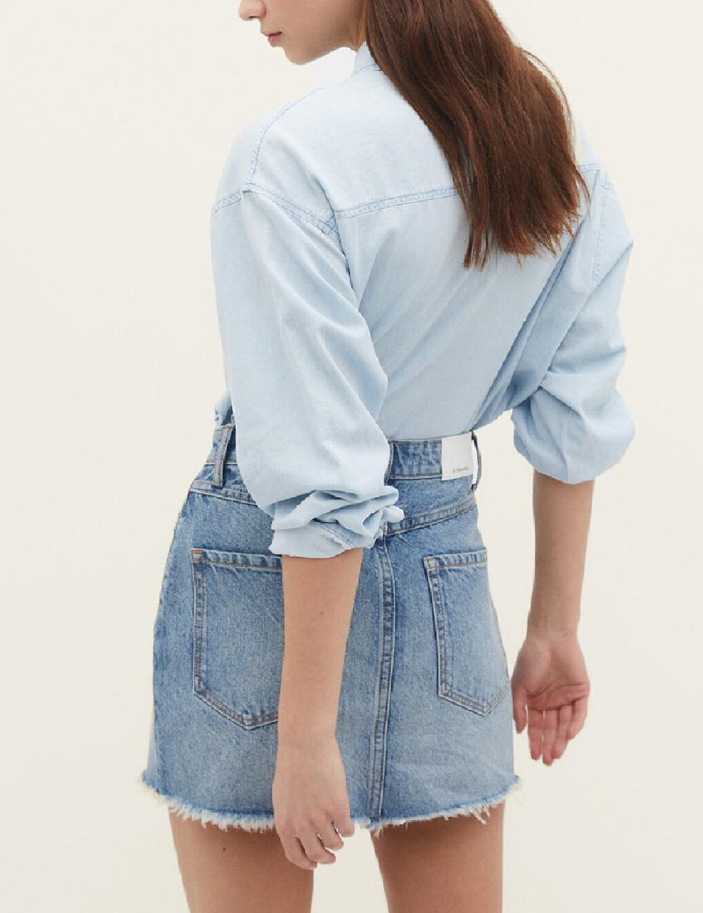 Fusta Stradivarius, albastru - 1 | YEO