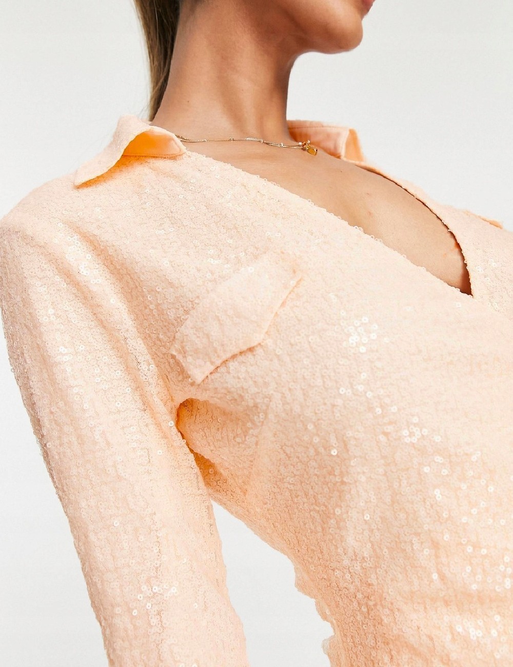 Rochie scurta IN THE STYLE, piersica - 1 | YEO