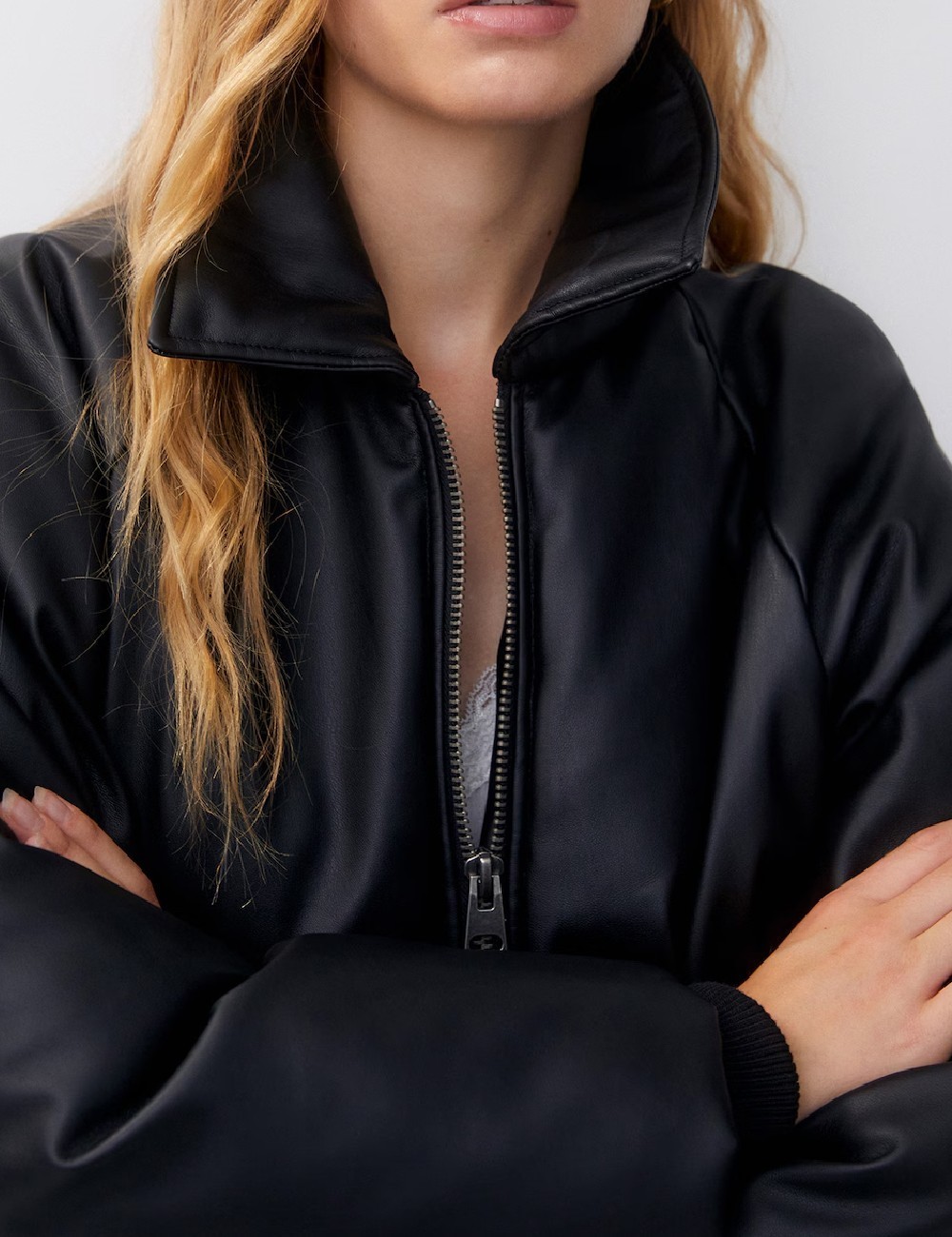 Geaca Pull&Bear, negru - 1 | YEO