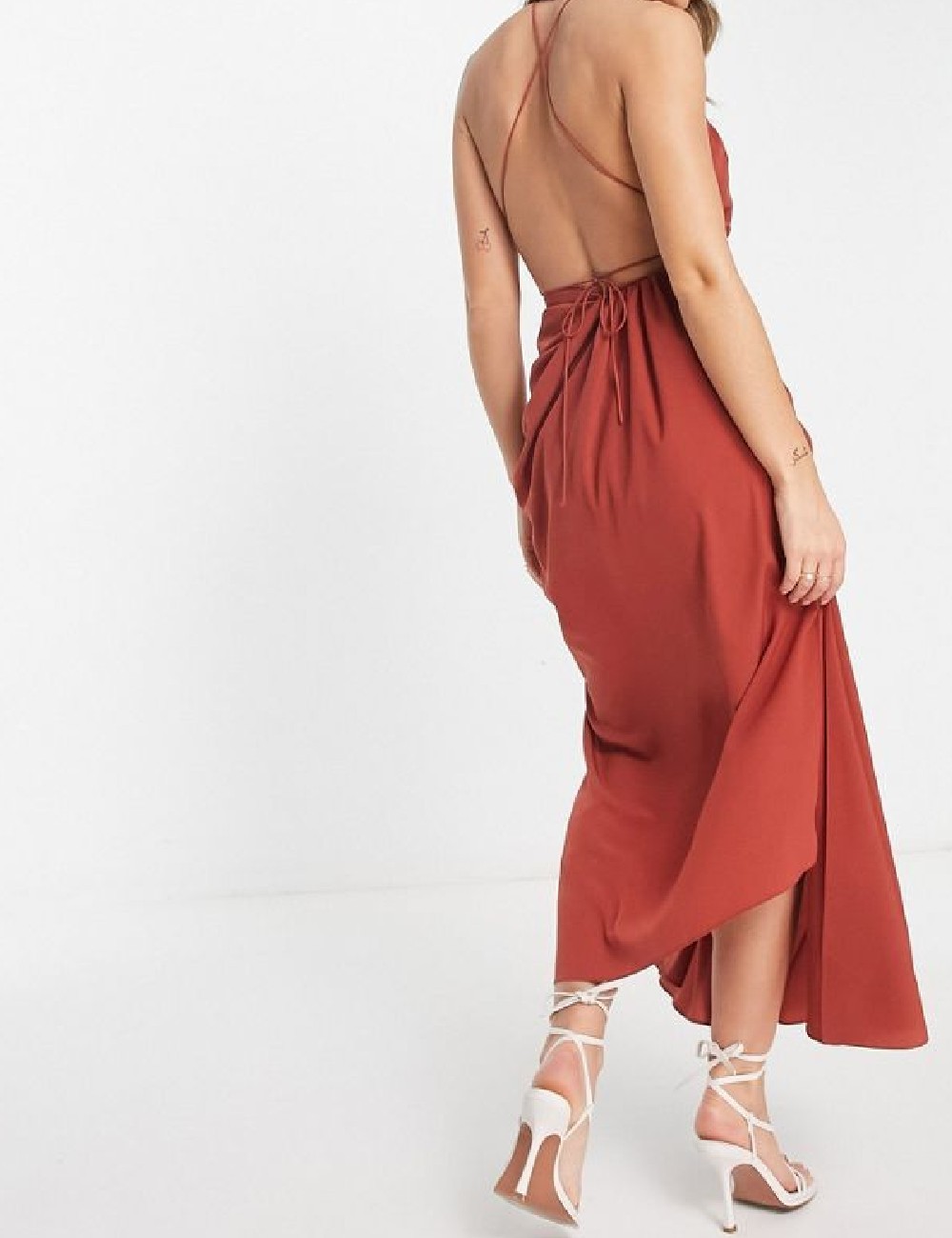 Rochie medie ASOS, caramiziu - 1 | YEO