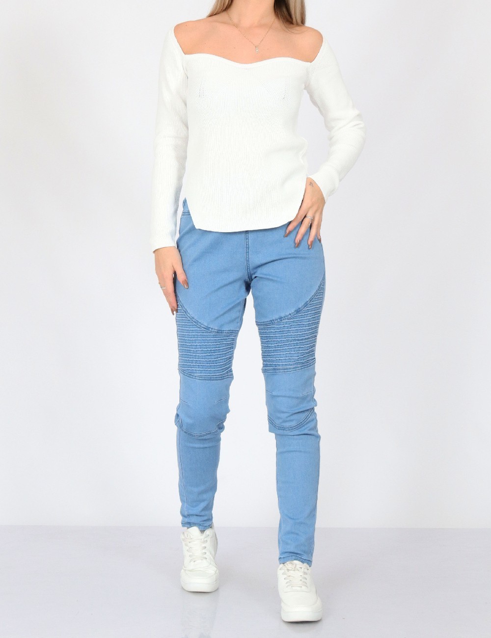 Pantaloni SHEIN, albastru - 1 | YEO
