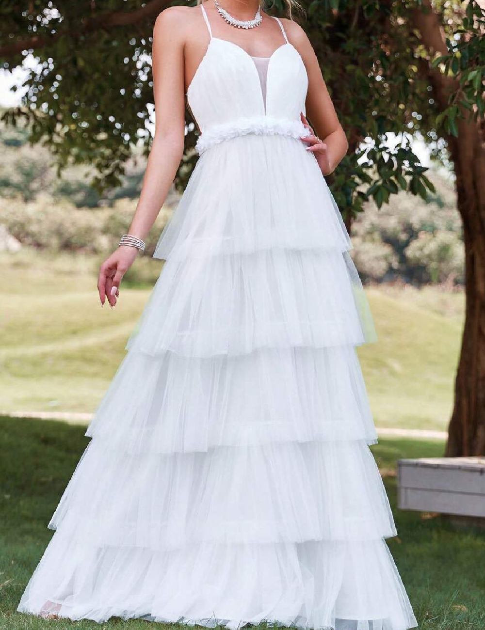 Rochie lunga Faeriesty, alb