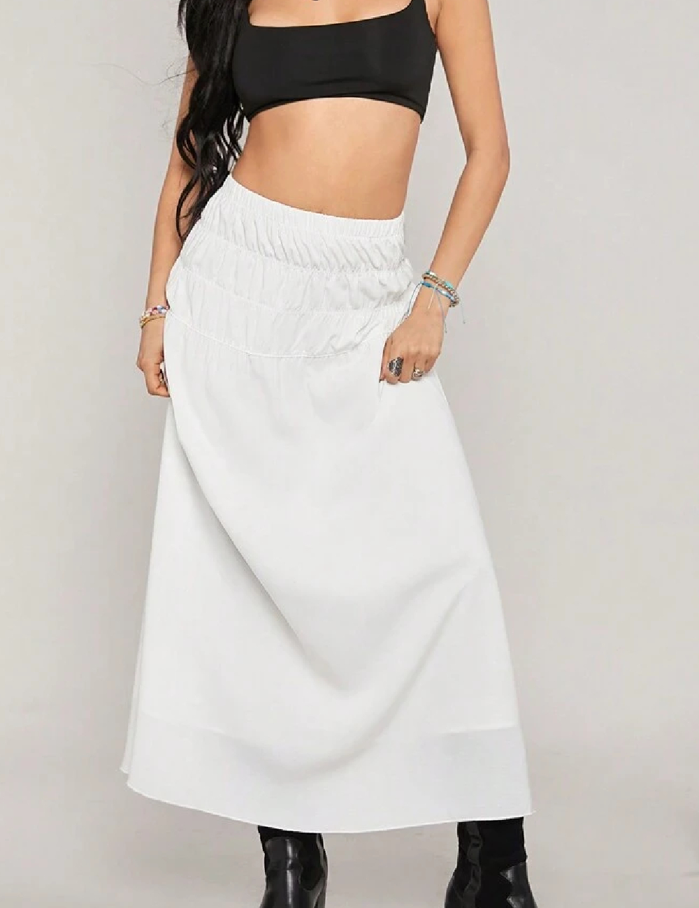 Fusta SHEIN, alb