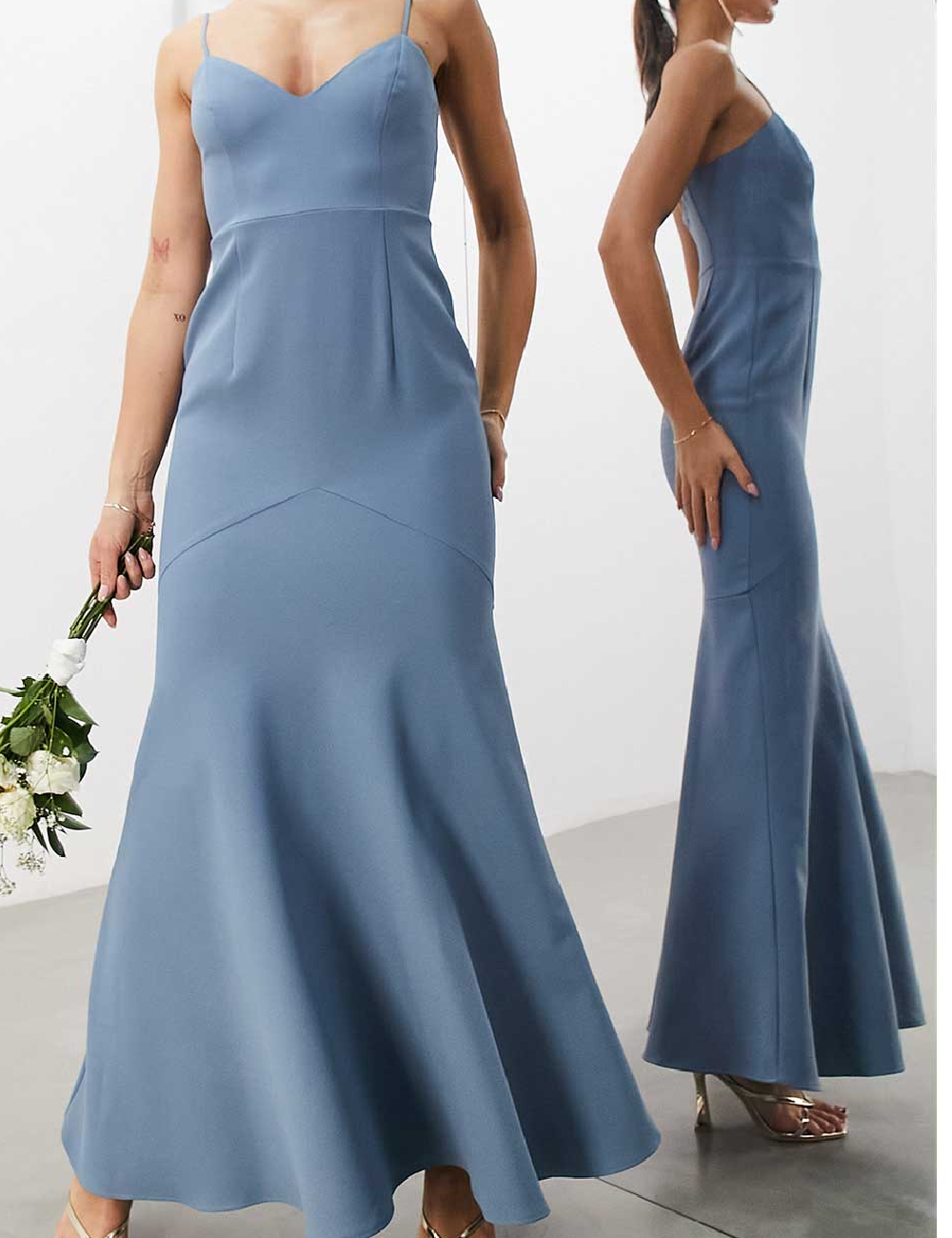 Rochie lunga ASOS, albastru