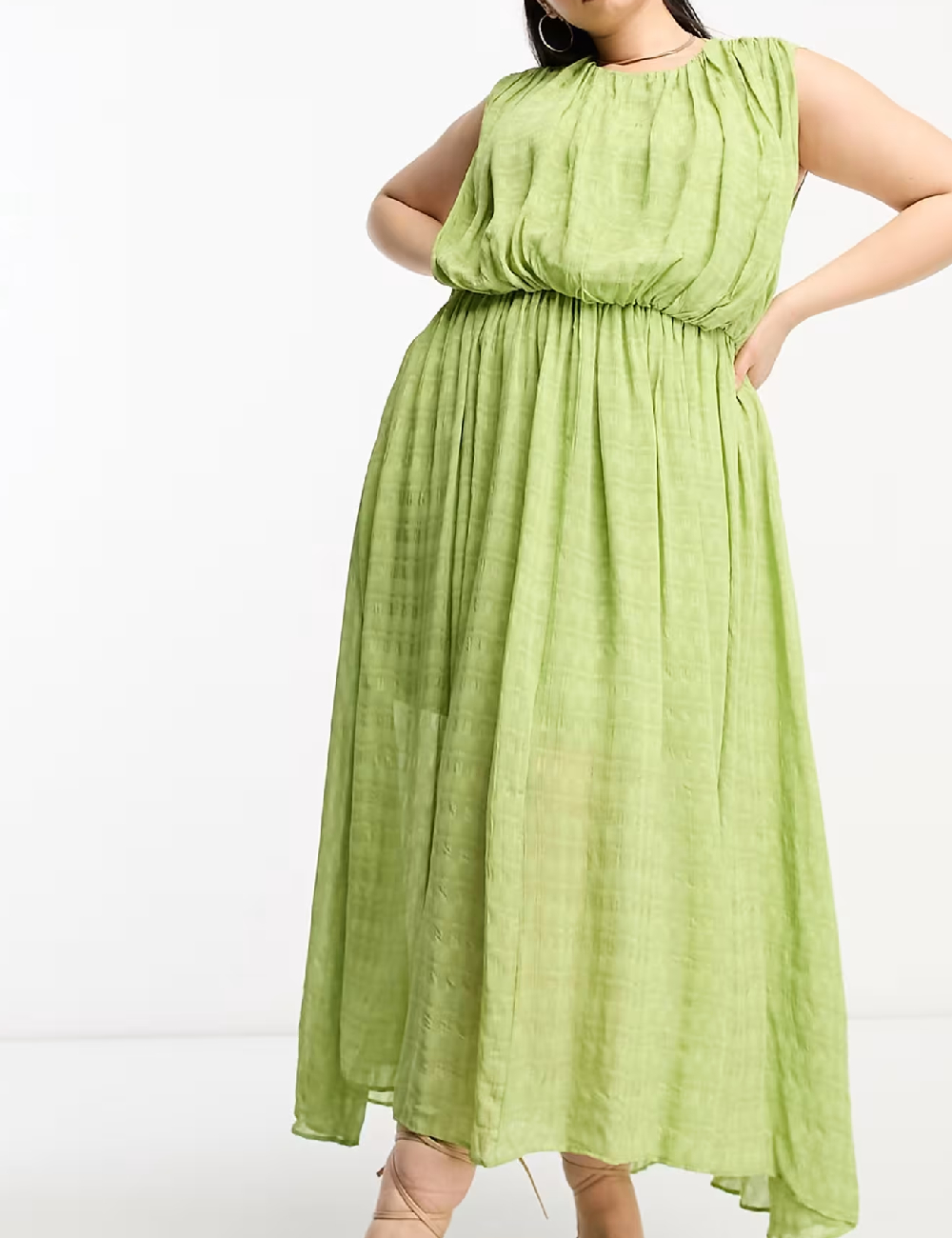 Rochie lunga ASOS Curve, verde