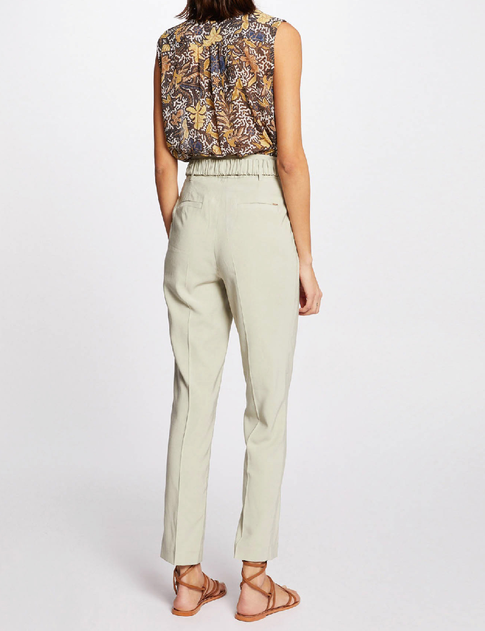 Pantaloni Morgan de toi, verde - 1 | YEO