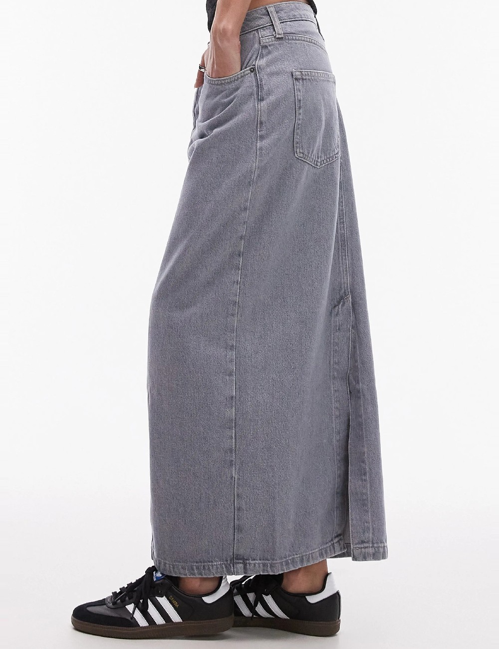 Fusta Top Shop, gri deschis - 1 | YEO