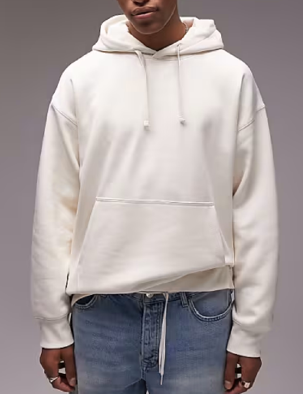 Hanorac Oversize Topman, crem