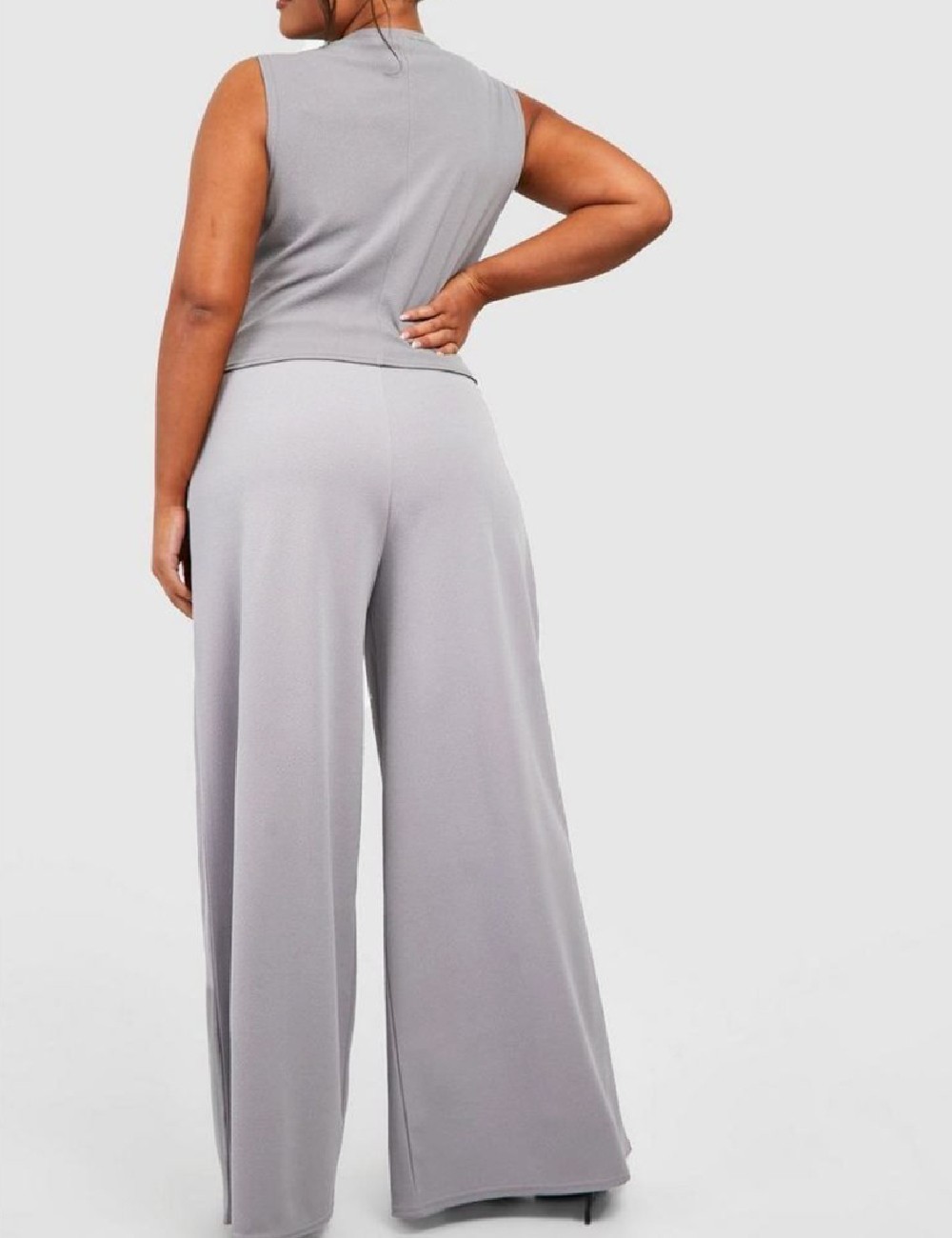 Pantaloni Boohoo Plus Size, gri - 1 | YEO