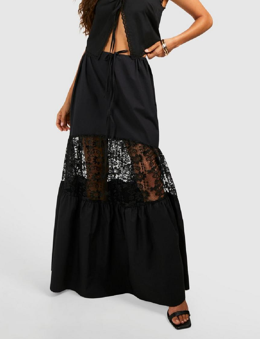 Fusta Boohoo, negru