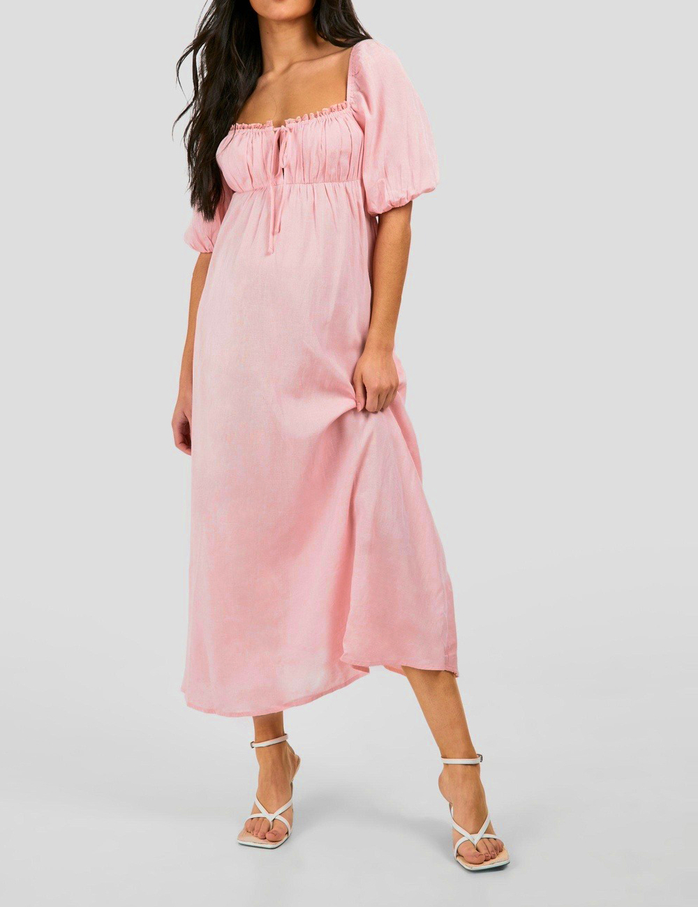 Rochie medie Boohoo maternity, roz