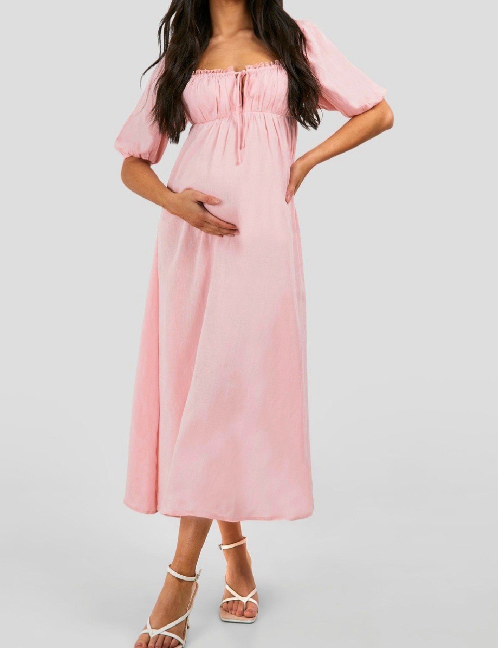 Rochie medie Boohoo maternity, roz - 1 | YEO