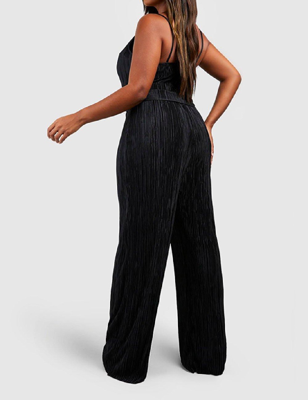 Salopeta Boohoo Plus Size, negru - 1 | YEO