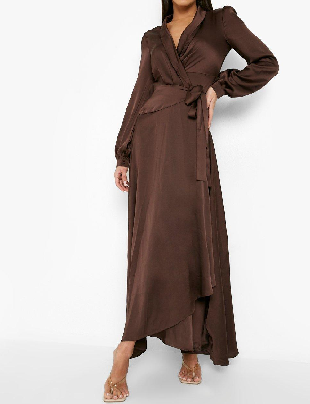 Rochie lunga Boohoo, maro