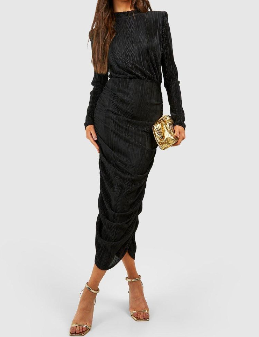 Rochie medie Boohoo, negru