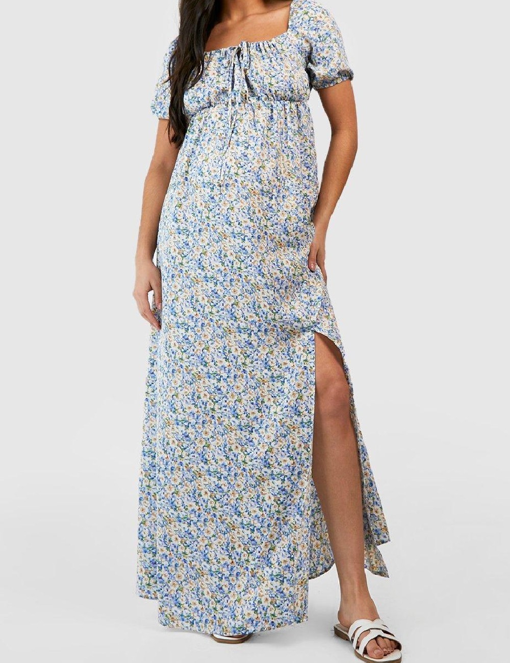 Rochie lunga Boohoo maternity, floral print - 1 | YEO