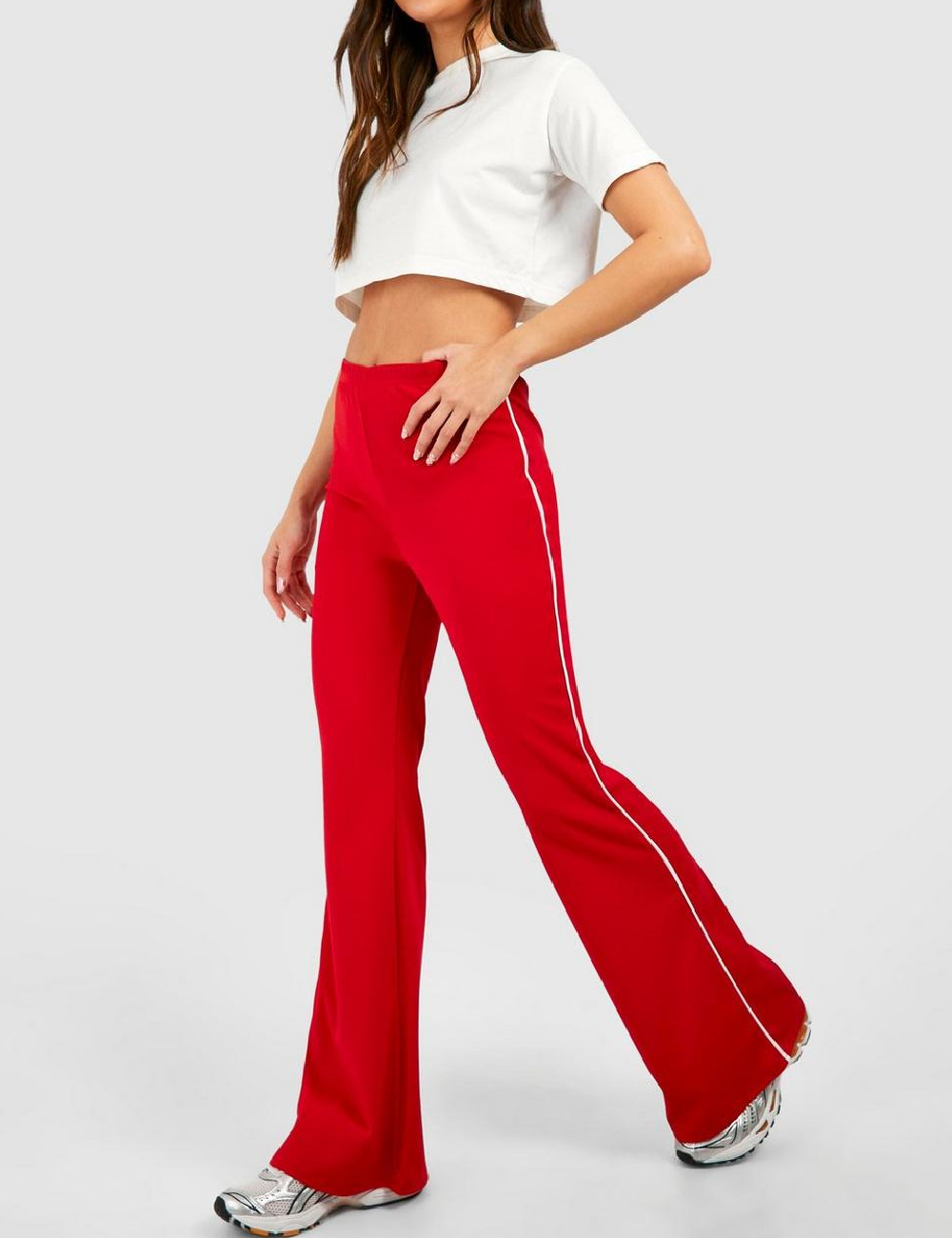 Pantaloni Boohoo, rosu