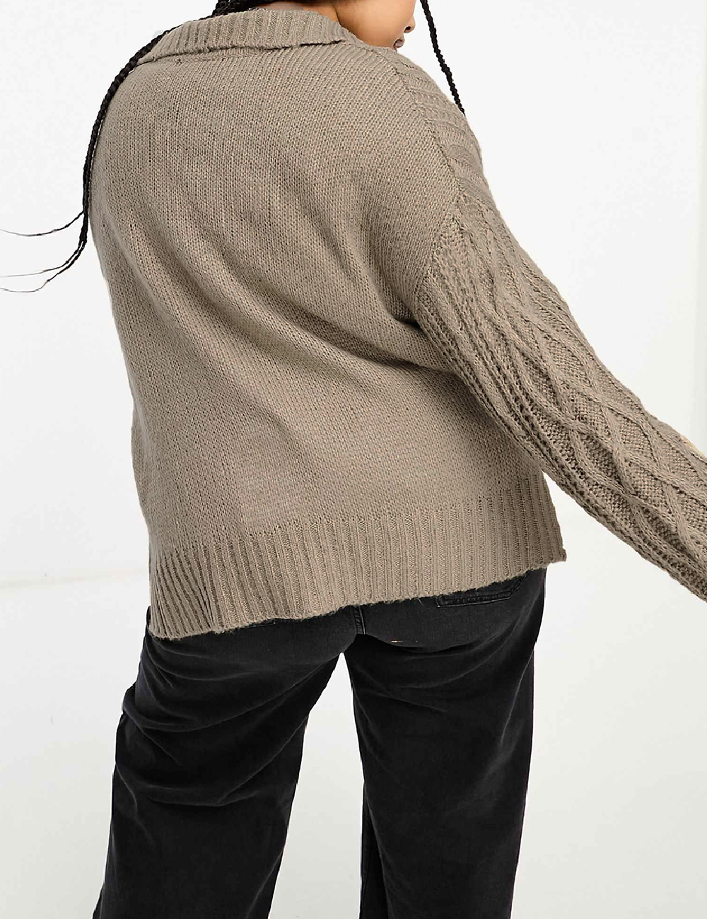 Pulover Brave Soul Plus Size, maro - 1 | YEO