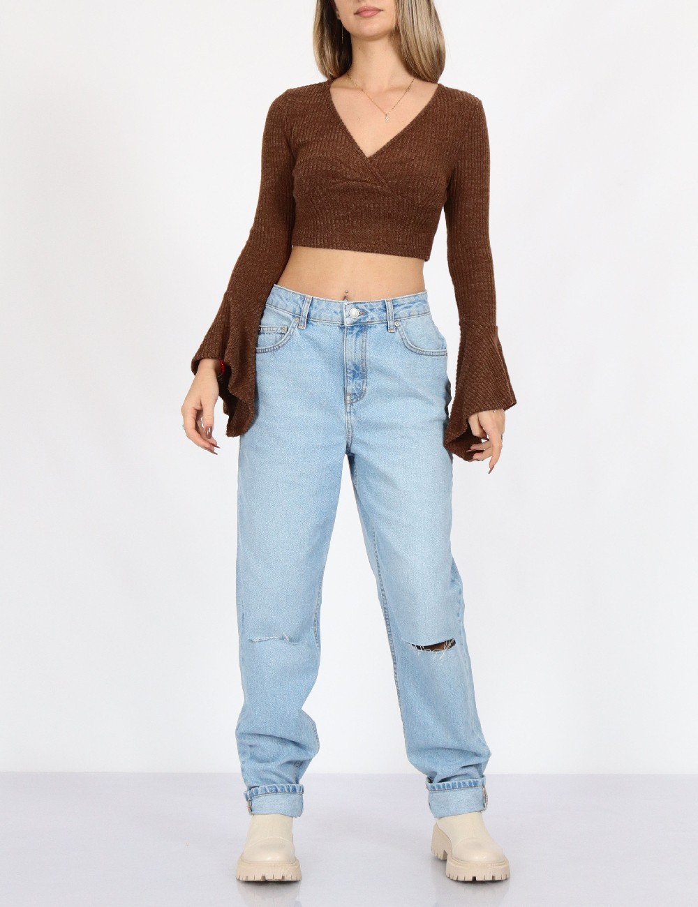 Top SHEIN, maro - 1 | YEO
