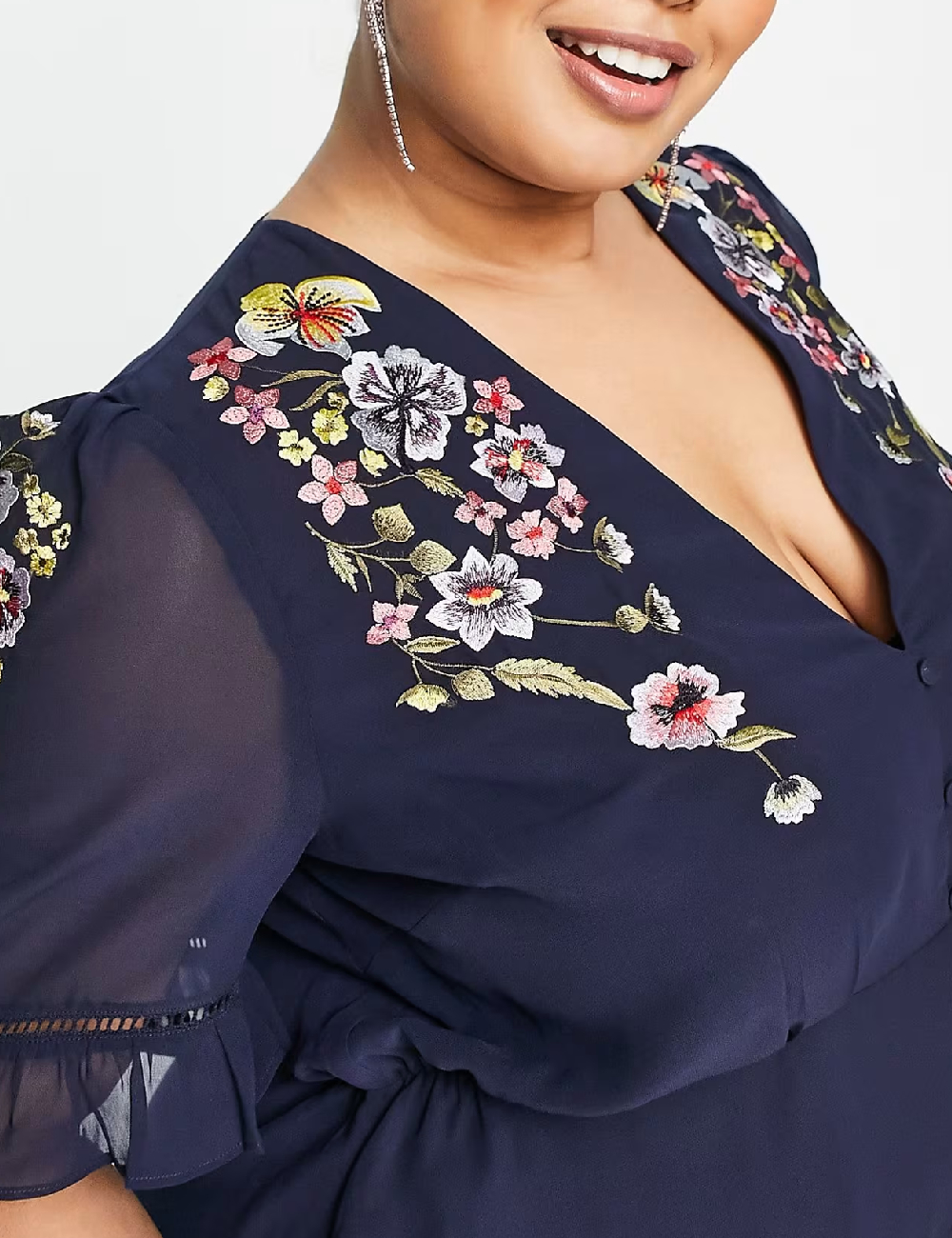 Rochie lunga Hope & Ivy Plus Size, albastru - 1 | YEO