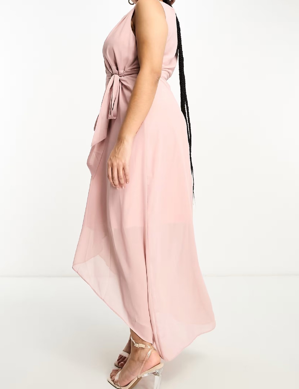 Rochie lunga TFNC London Plus Size, roz - 1 | YEO