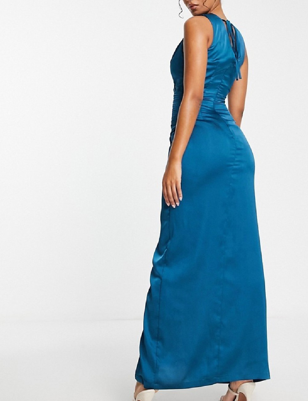 Rochie lunga Liquorish, albastru - 1 | YEO