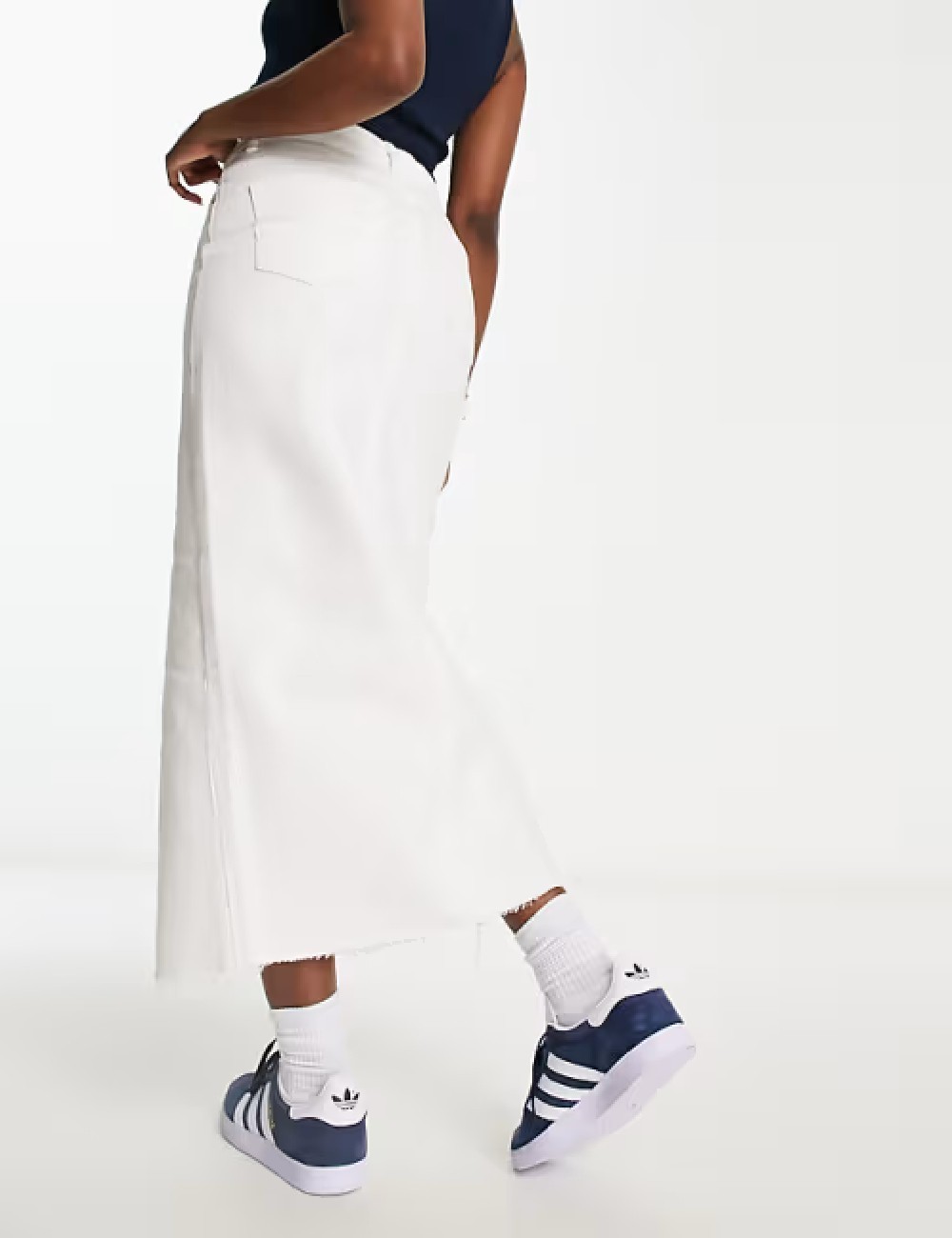 Fusta Stradivarius, alb - 1 | YEO