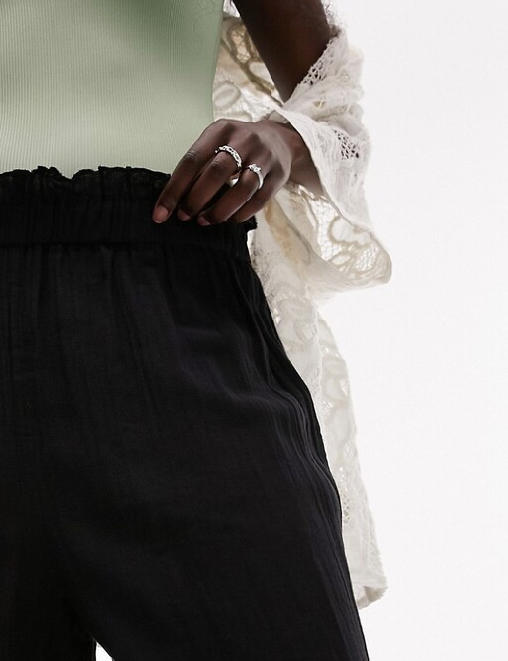 Pantaloni Top Shop, negru - 1 | YEO