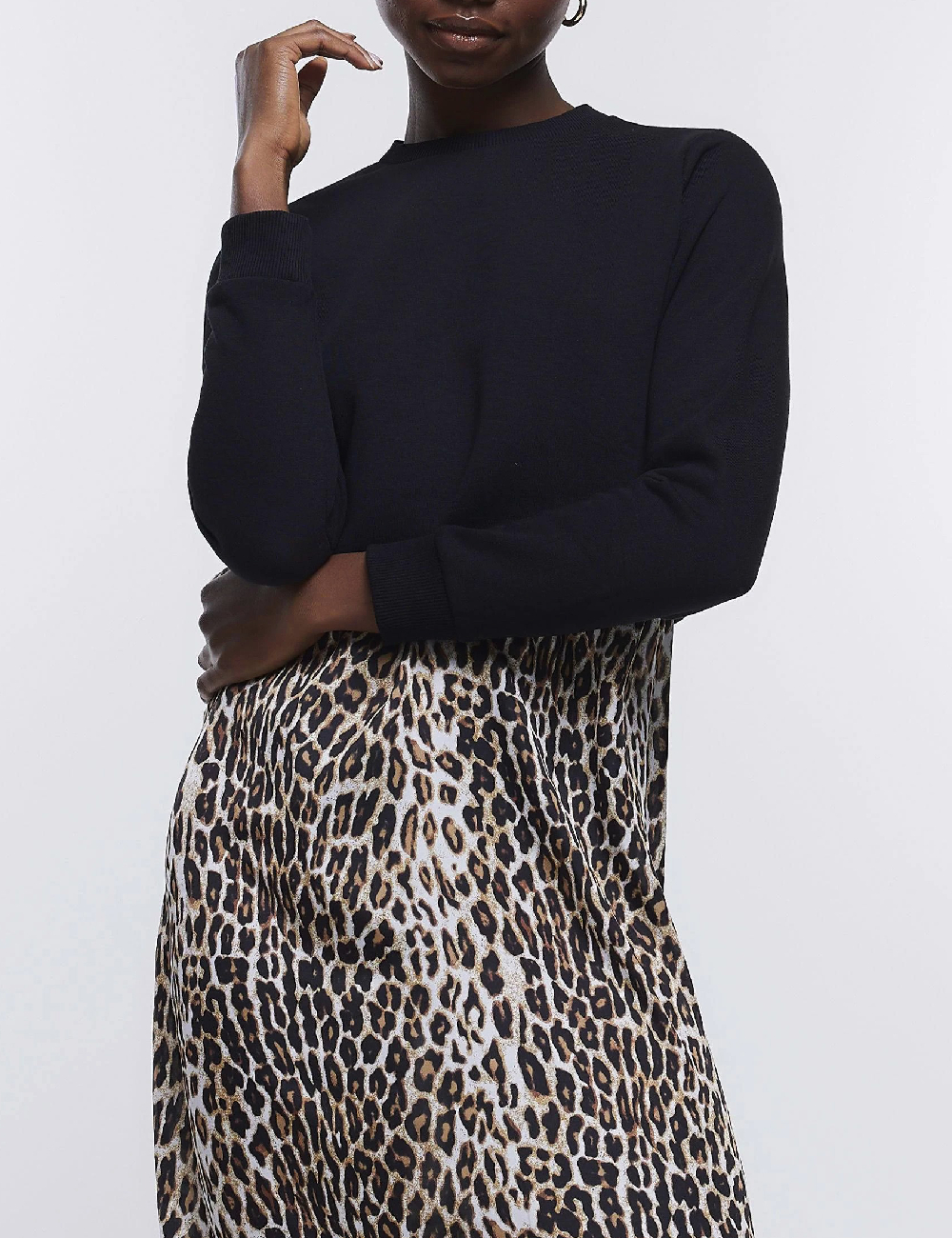Rochie medie River Island, animal print - 1 | YEO