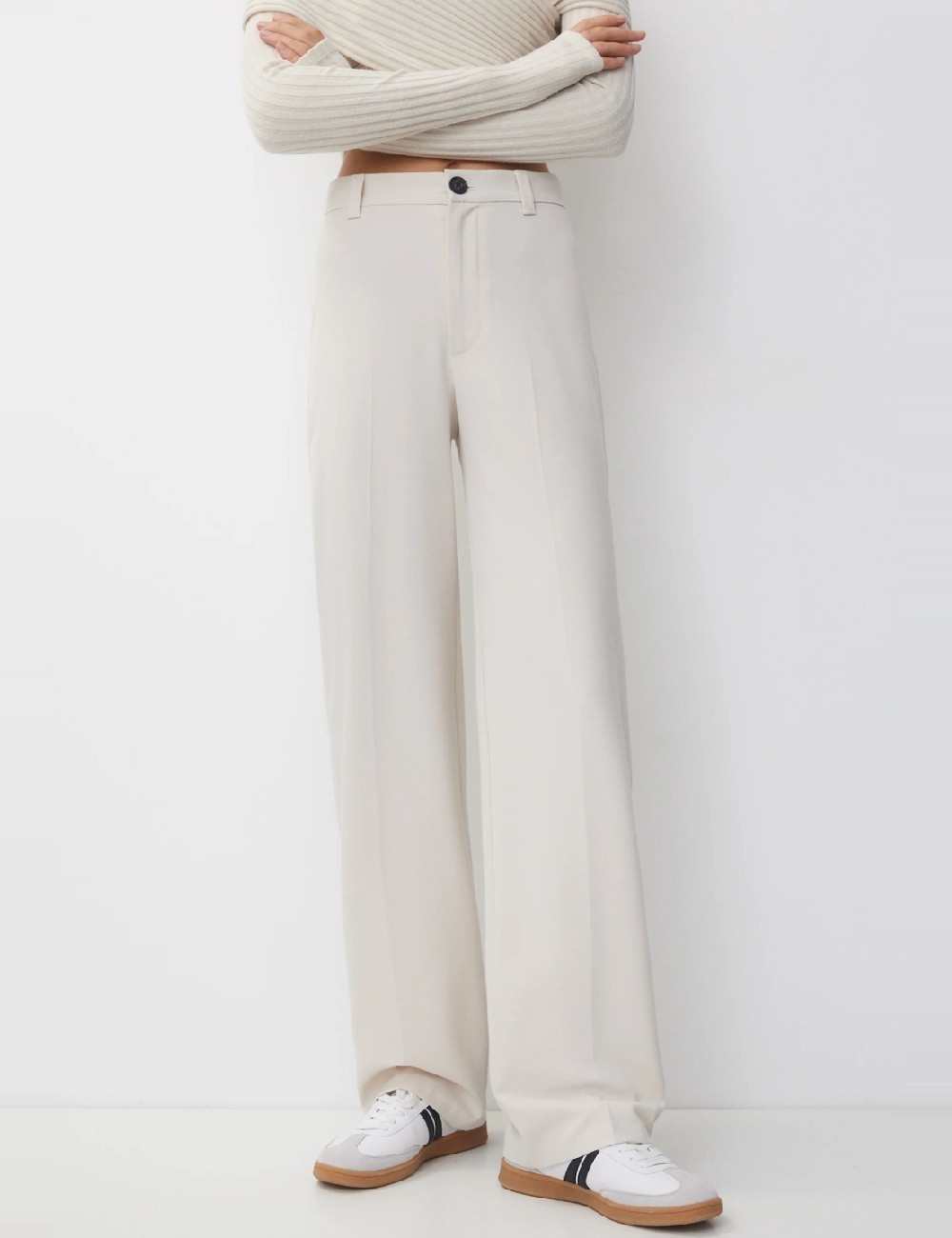 Pantaloni Pull&Bear, ecru - 1 | YEO