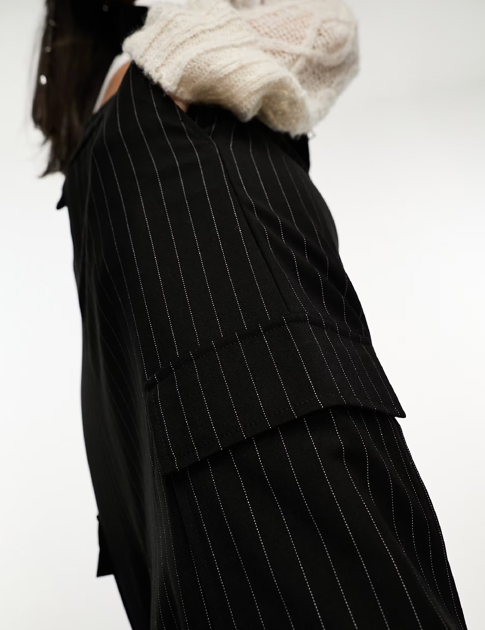 Fusta Stradivarius, negru - 1 | YEO