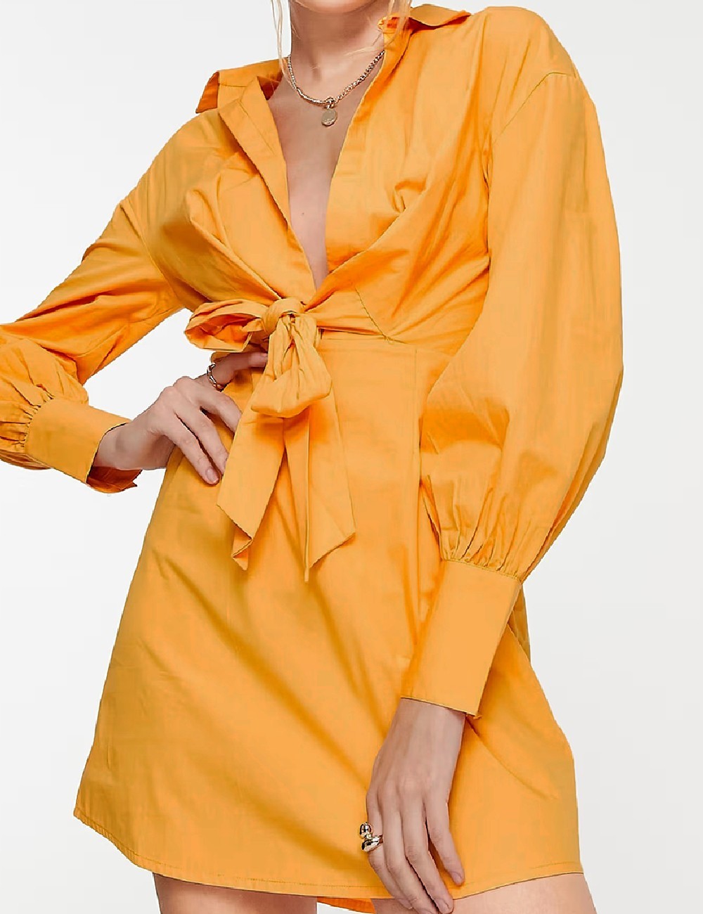 Rochie scurta River Island, portocaliu - 1 | YEO